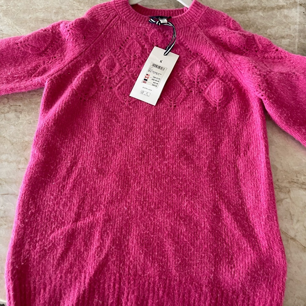 Joules kids Bright Pink knit sweater size 9/10